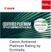 Canon получи престижния Платинен рейтинг от EcoVadis