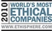 Ricoh беше избранa за една от "Най-Етичните Световни Компании" на 2010 година